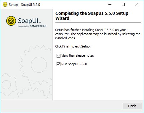 Installing SoapUI on Windows: Finish installation
